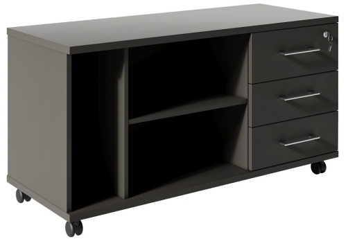 Тумба сервисная на колесах правая Валетта Антрацит, цвет антрацит