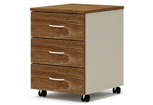 Тумба подкатная Гардения Офис, цвет ред фокс