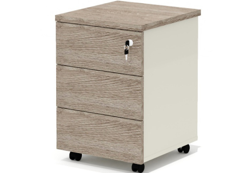 Тумба мобильная Некста, цвет дуб + беж