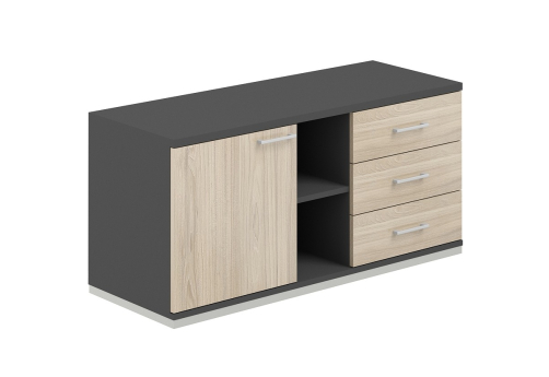 Тумба сервисная Фламинго, цвет антрацит + акация