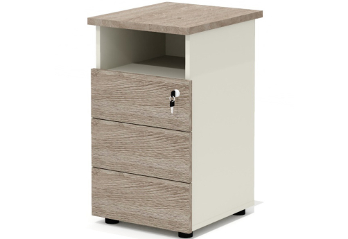 Тумба приставная Некста, цвет дуб + беж