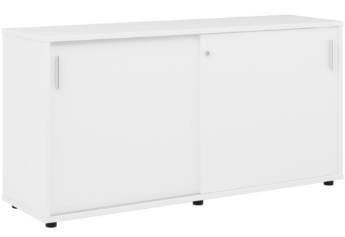 Тумба с раздвижными фасадами, цвет белый