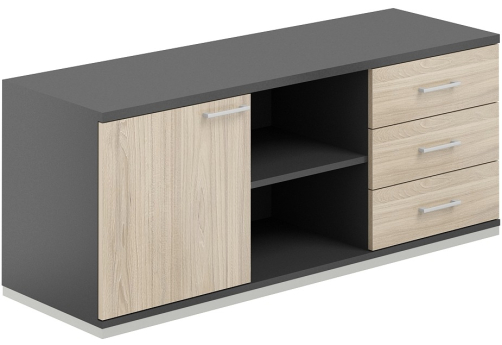 Тумба сервисная с замком Фламинго, цвет антрацит + акация