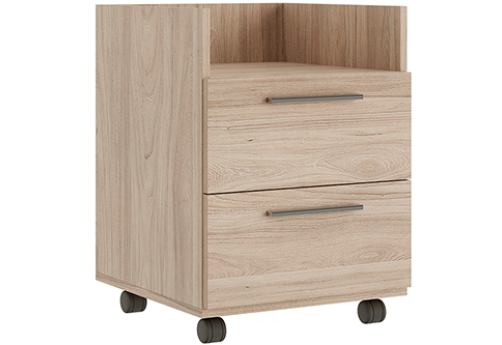 Тумба подкатная с 2 ящиками древесный Виенсо, цвет вяз