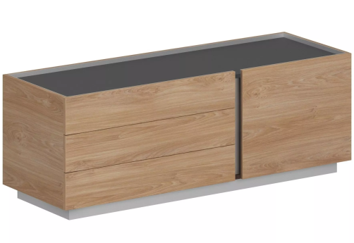 Тумба опорная приставная левая, цвет гикори