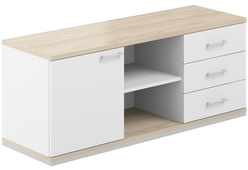 Тумба сервисная с замком Фламинго, цвет белый + акация