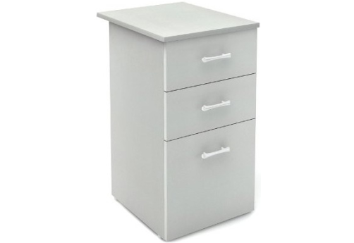 Тумба приставная (3 ящика) КР-КМ36, цвет серый