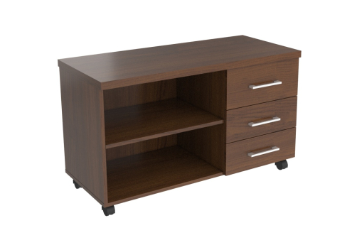 Тумба стационарная для оргтехники, цвет темный дуб