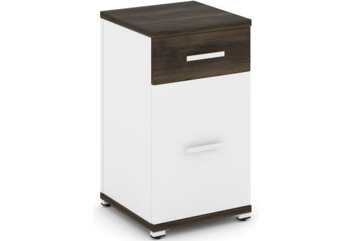 Тумба опорная/приставная 1 ящик + 1 распашной фасад Динен, цвет дуб мали-белый