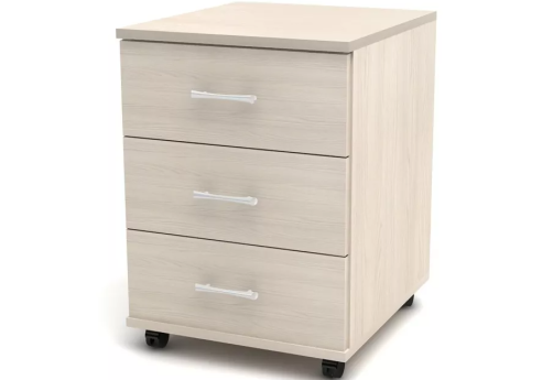 Тумба мобильная, цвет дуб молочный