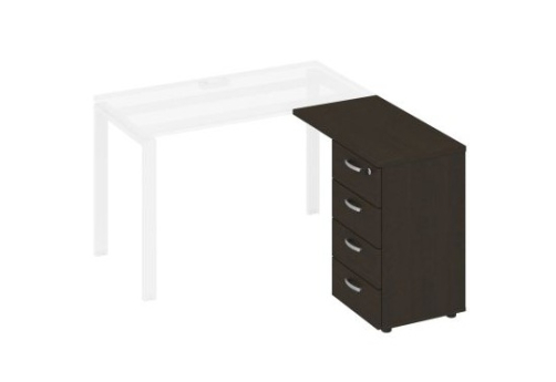 Тумба приставная (4 ящика) Мира Нумо, цвет венге