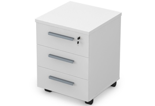 Тумба подкатная Платинум Персонал, цвет белый премиум