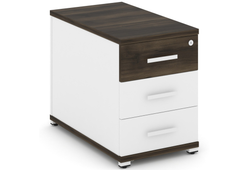 Тумба опорная/приставная 3 ящика Динен, цвет дуб мали-белый