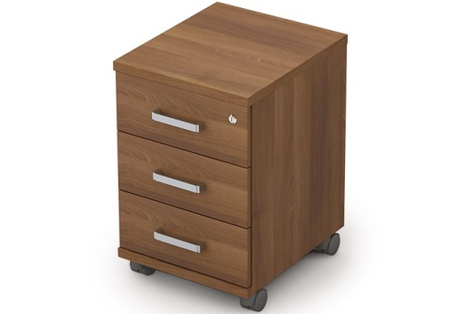 Тумба мобильная с замком, цвет шамони темный