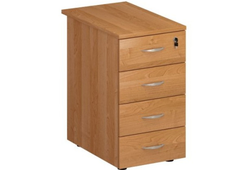 Тумба приставная 4 ящика с замком Тарли, цвет ольха