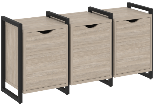 Тумба наборная вариант 5 Европа, цвет дуб аттик + черный