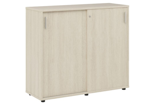 Тумба с раздвижными фасадами, цвет дуб светлый