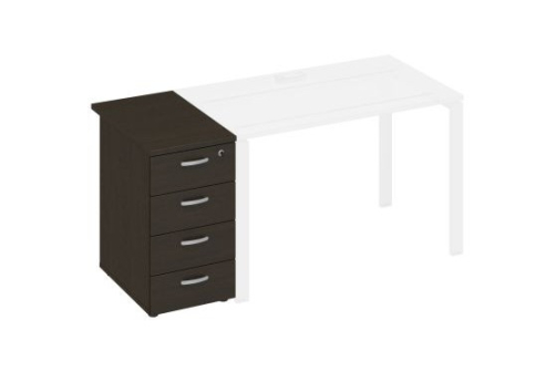 Тумба приставная (4 ящика) Мира Нумо, цвет венге