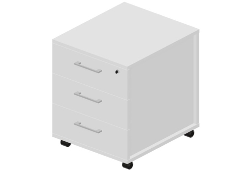 Тумба мобильная усиленная Киви, цвет белый