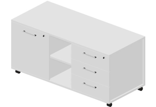 Тумба сервисная правая Кристо Директ, цвет белый