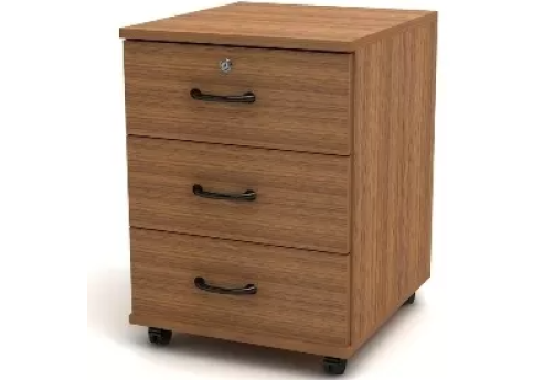 Тумба мобильная с замком, цвет орех