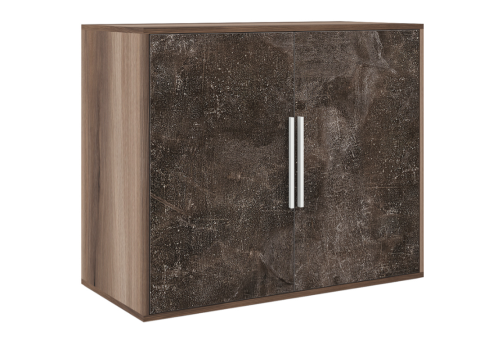 Греденция 2 двери, цвет вяз + бетон темный