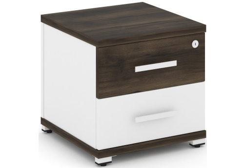 Тумба приставная 2 ящика Динен, цвет дуб мали-белый