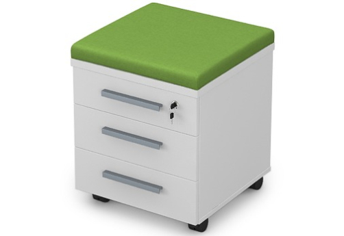 Тумба подкатная Платинум Персонал, цвет белый премиум