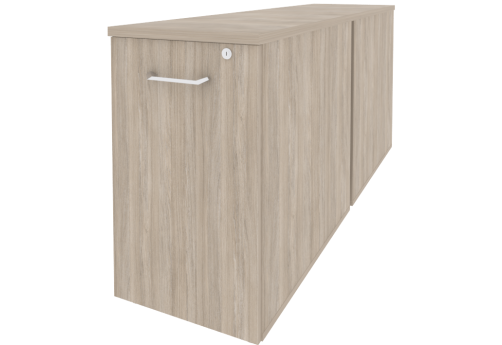 Тумба двойная низкая выдвижная приставная/опорная, цвет дуб аттик