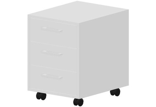 Тумба мобильная усиленная Мейлон, цвет белый