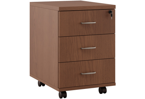 Тумба подкатная с 3 ящиками, цвет дуб коньяк