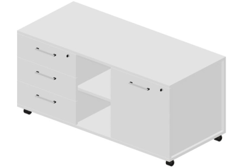 Тумба сервисная левая Кристо Директ, цвет белый