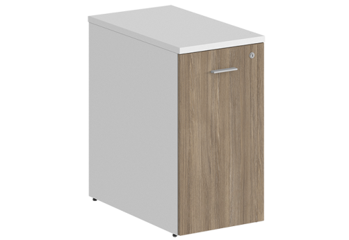 Тумба-органайзер Индиго Вуд, цвет белый + дуб темный