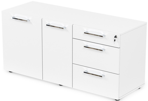 Тумба сервисная с ящиками Кенвуд Конференц, цвет белый премиум