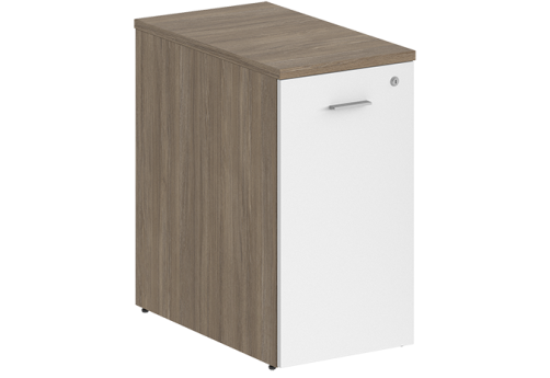 Тумба-органайзер Индиго Вуд, цвет дуб темный + белый