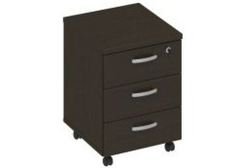 Тумба подкатная (3 ящика) Мира Нумо, цвет венге