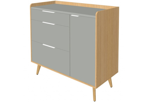 Греденция, цвет серый + дуб сорано