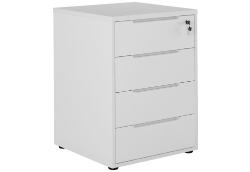 Тумба приставная с 3 ящиками Алмонд, цвет белый