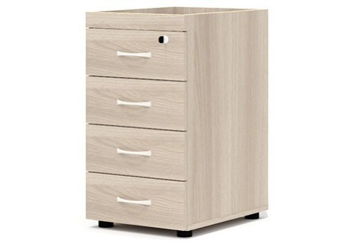 Тумба приставная (4 ящика с замком) Колибри, цвет ясень шимо