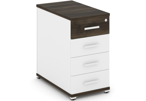 Тумба опорная/приставная 4 ящика Динен, цвет дуб мали-белый