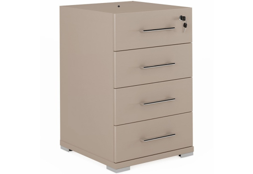 Тумба опорная 4 ящика Валетта, цвет серый камень