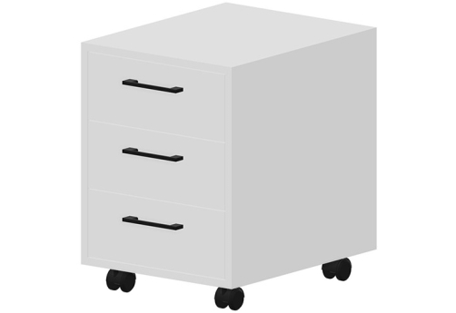 Тумба мобильная усиленная Мейлон, цвет белый