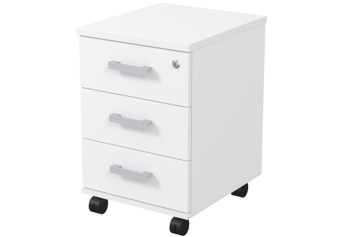 Тумба мобильная с замком Сандора, цвет белый