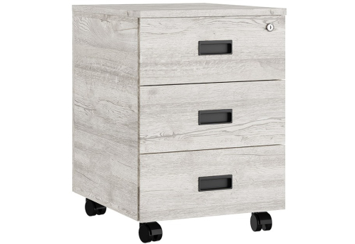 Тумба подкатная с 3 ящиками Магнолия, цвет дуб