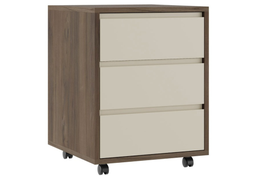 Тумба подкатная Модесто, цвет орех дижон + бежевый