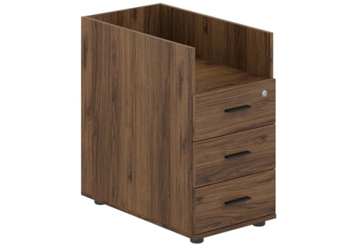 Тумба приставная с 3 ящиками и нишей (без топа) Индиго Вуд, цвет дуб модена