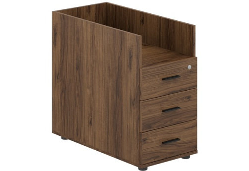 Тумба приставная с 3 ящиками и нишей (без топа), 400х800х725, цвет дуб модена