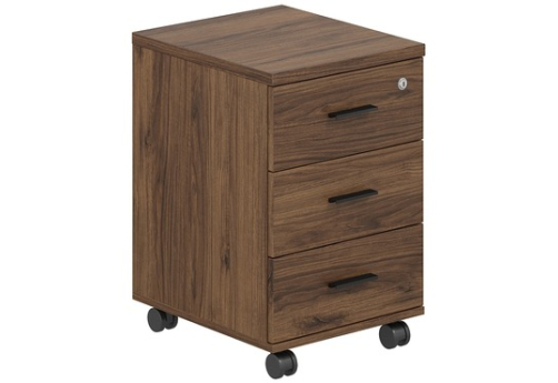 Тумба мобильная 3 ящика с центральным замком Индиго Вуд, цвет дуб модена