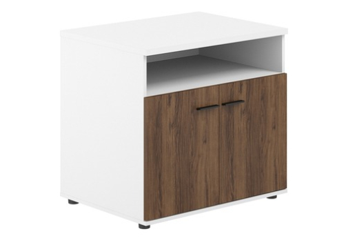 Тумба сервисная с нишей Индиго Вуд, цвет дуб модена + белый