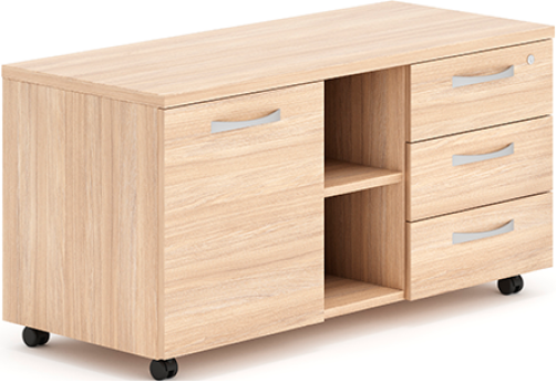 Тумба сервисная мобильная Мотиви, цвет светлый дуб